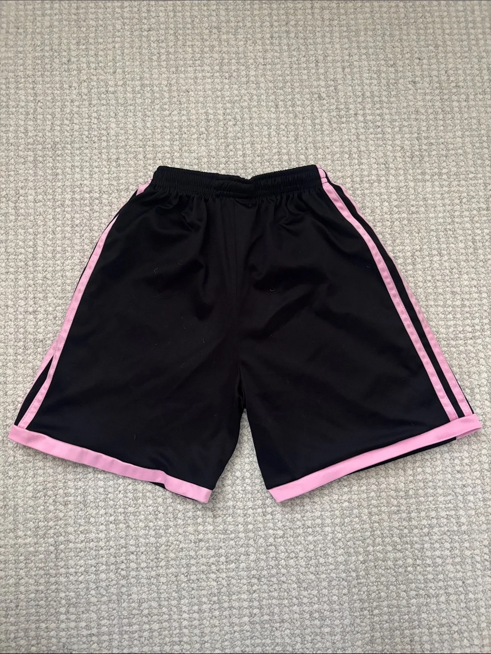 adidas Black & Pink Kids Soccer Jersey with Crew Logo
